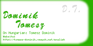 dominik tomesz business card